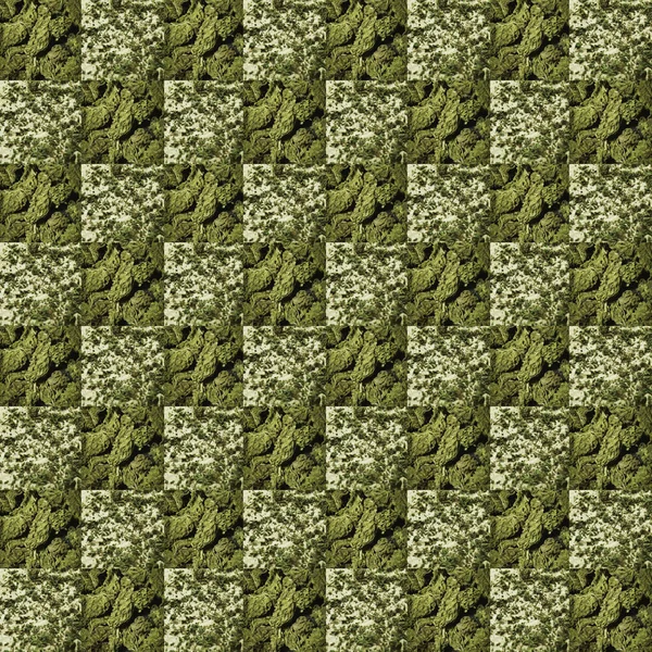 Seamless Pattern Marijuana Buds — Stock Photo, Image