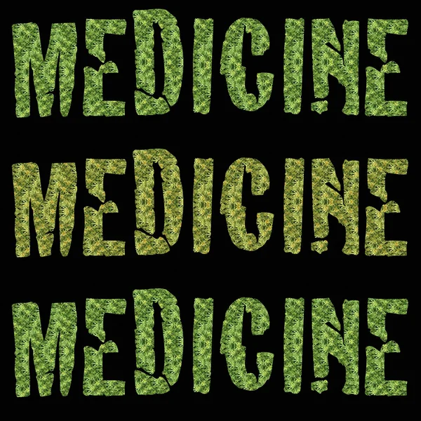 Medical Marijuana Conceptual Poster Text — Stock Photo, Image