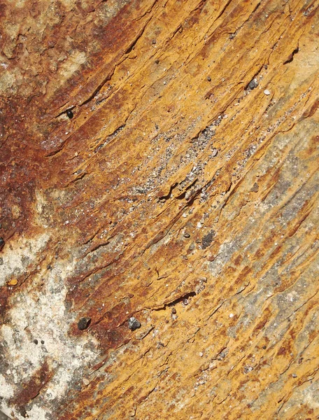 Full Frame View Old Brown Weathered Surface Small Stones — Stock Photo, Image