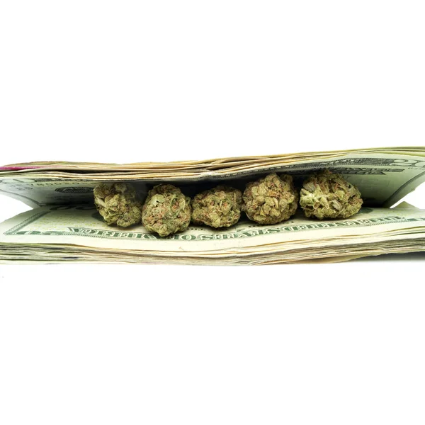 Marihuana en geld — Stockfoto