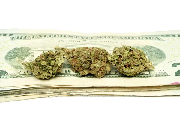 Marijuana and Money — Stock Photo, Image