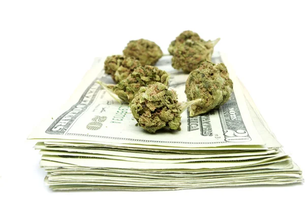 Marihuana a peníze — Stock fotografie