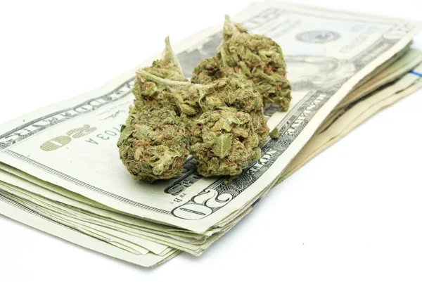 Marihuana en geld — Stockfoto