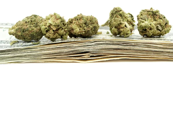 Marijuana and Money — Stock Photo, Image