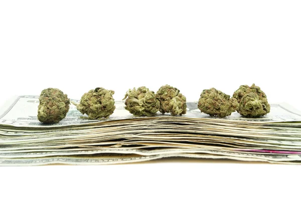 Marihuana und Geld — Stockfoto