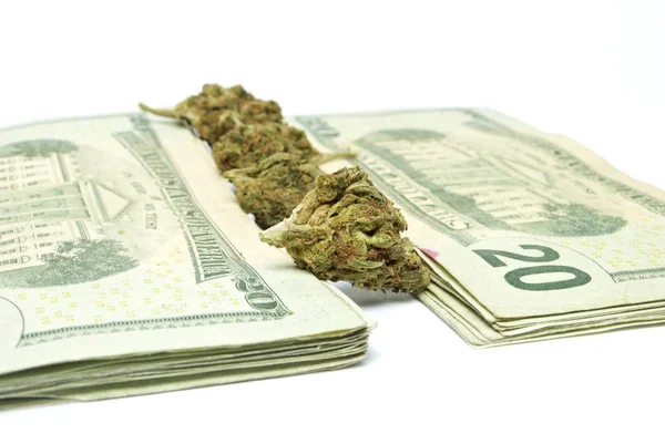 Marihuana en geld — Stockfoto