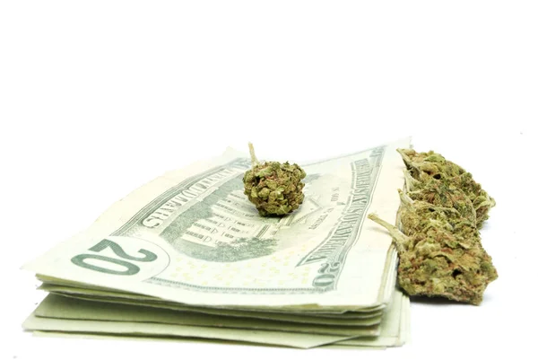 Marihuana i pieniądze — Zdjęcie stockowe