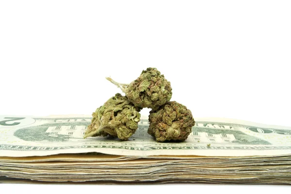 Marihuana und Geld — Stockfoto