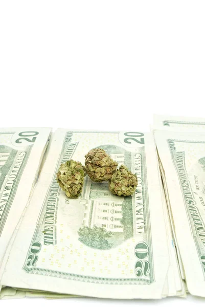 Marihuana y dinero — Foto de Stock