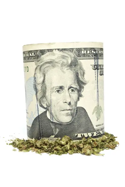 Marijuana and Money — Stock Photo, Image