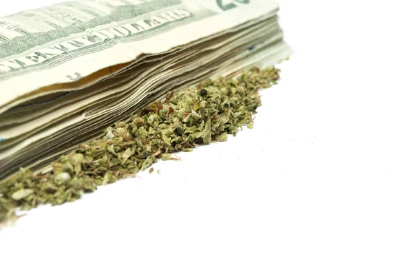 Marihuana en geld — Stockfoto