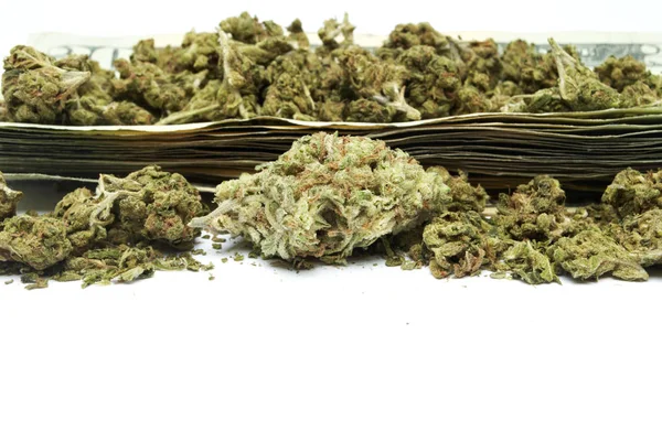 Marihuana en geld — Stockfoto