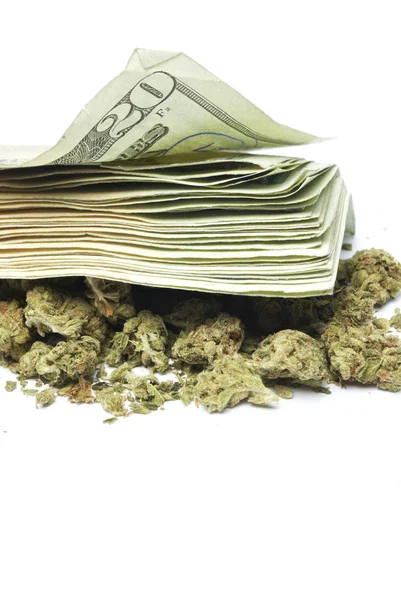 Marihuana en geld — Stockfoto