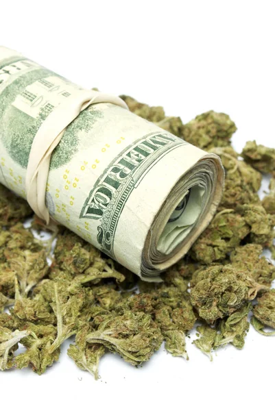 Marihuana y dinero — Foto de Stock