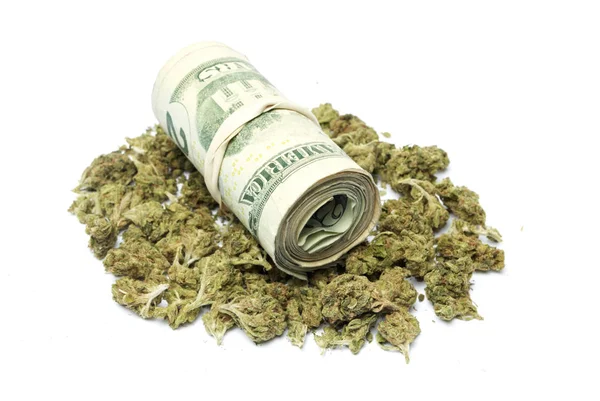 Marihuana en geld — Stockfoto