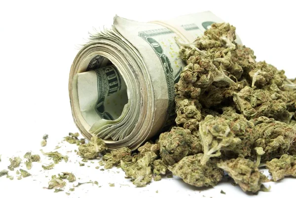 Marihuana en geld — Stockfoto