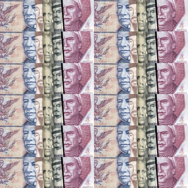 Барвистий Візерунок Різними Банкнотами — стокове фото