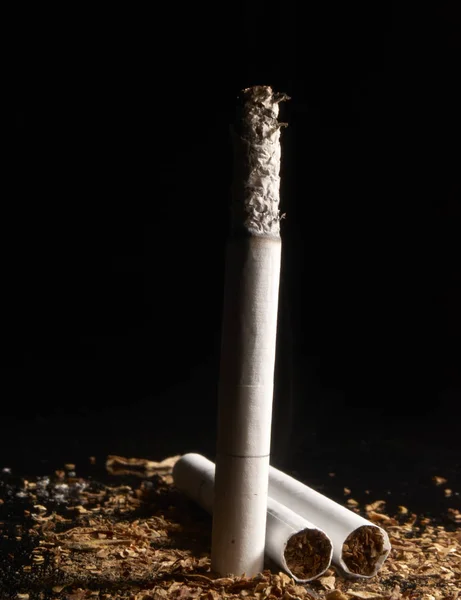 Паління Концептуальний Плакат Темним Тлом — стокове фото
