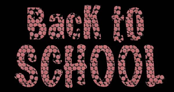 Zpět Nápis Škola Izolovaný Černém Pozadí Koncept Vzdělávání — Stock fotografie