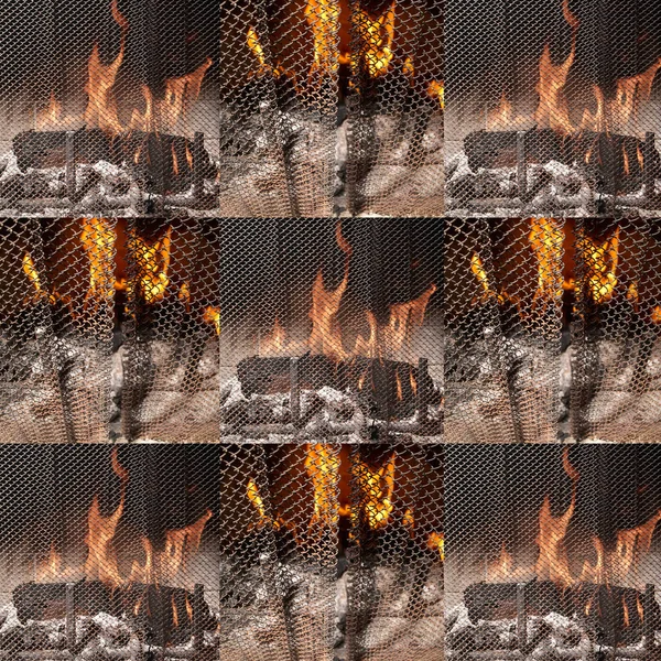 Yanan Ateşin Kusursuz Arkaplanı — Stok fotoğraf