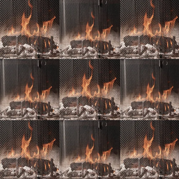 Naadloze Achtergrond Van Brandend Vuur — Stockfoto