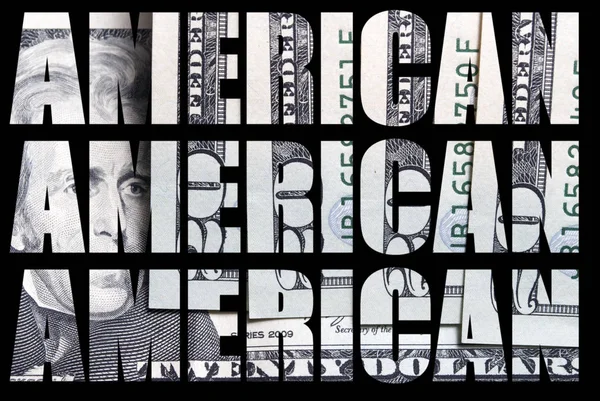 Conceptual Poster America Text Money Background — 스톡 사진