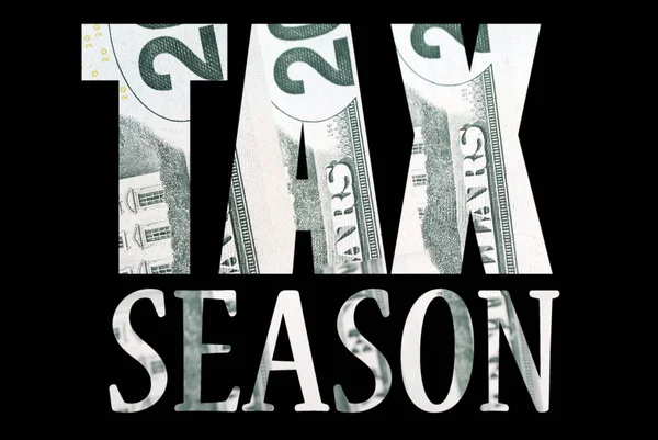 Daňová Sezóna Plakát Peníze Pozadí — Stock fotografie