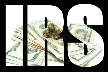 Siyah arka planda marijuana ile INS yazıt 