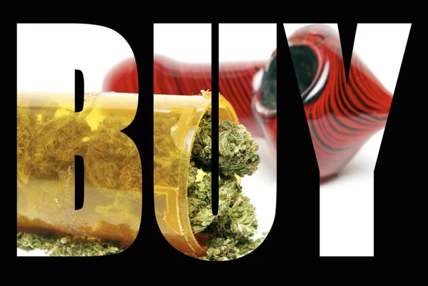 Buy Word Marijuana Black Background — Stock Photo, Image