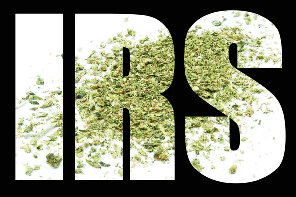 Schriftzug Auf Schwarzem Hintergrund Mit Marihuana — Stockfoto