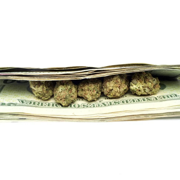 Marijuana and Money — Stock Photo, Image