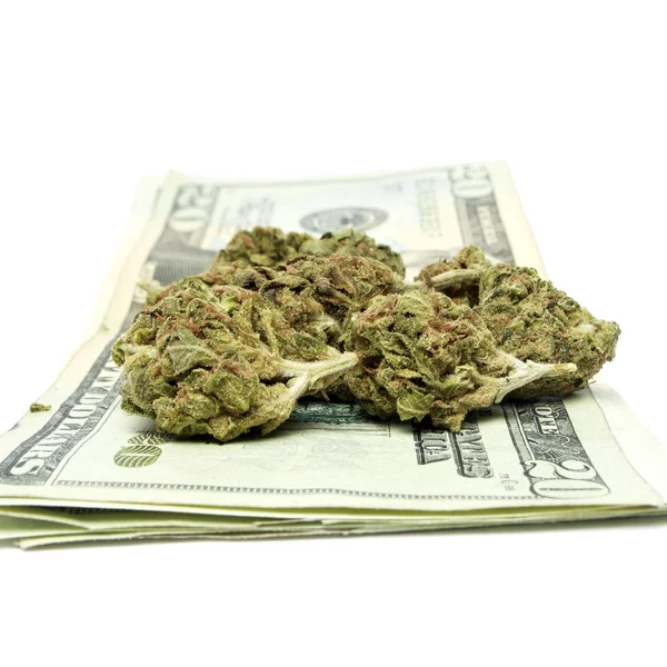 Marijuana and Money — Stock Photo, Image