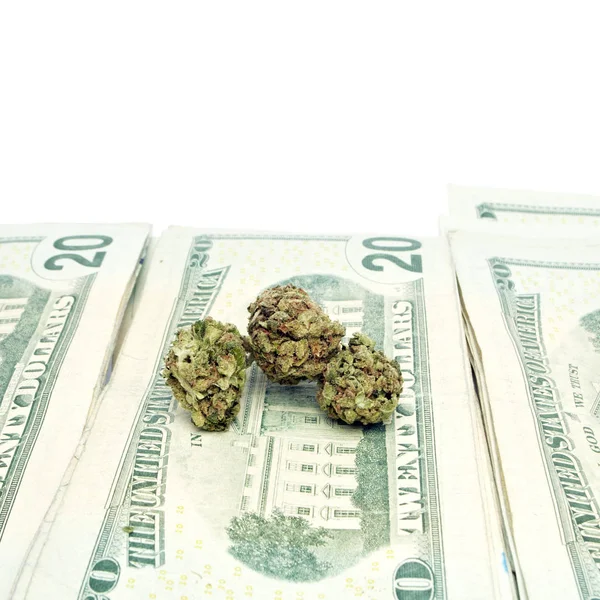 Marihuana a peníze — Stock fotografie