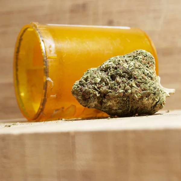 Begreppsmässig Sammansättning Marijuana Producerar Stilleben — Stockfoto