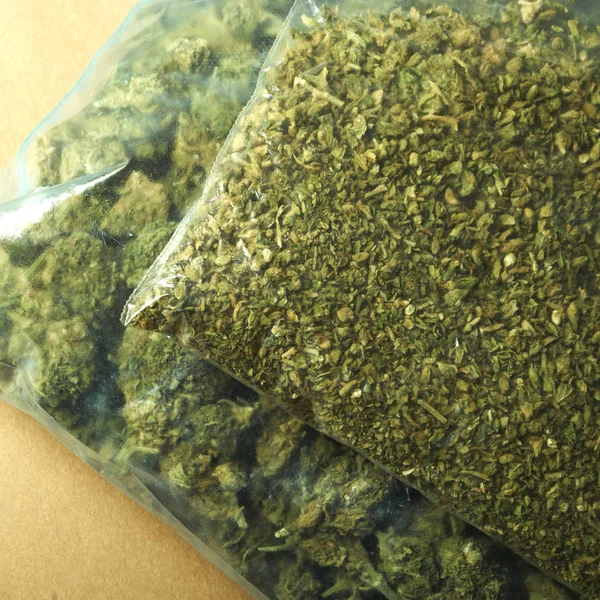 Pakowane Marihuany Koncepcja Uzależnienia Narkotyków Koncepcja Medyczna Marihuana — Zdjęcie stockowe