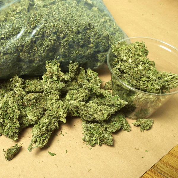 Torkad Marijuana Narkotika Missbruk Koncept Medicinsk Marijuana Koncept — Stockfoto