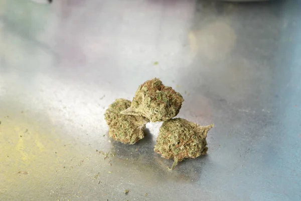 Närbild Syn Torkad Marijuana Narkotikamissbruk Koncept Medicinsk Marijuana Concept — Stockfoto