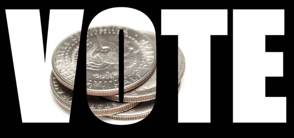 Wahlaufschrift Mit Geld Drinnen Auf Schwarzem Hintergrund — Stockfoto