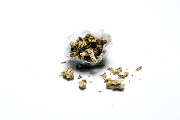 Vista Cerca Marihuana Seca Concepto Drogadicción Concepto Marihuana Medicinal — Foto de Stock