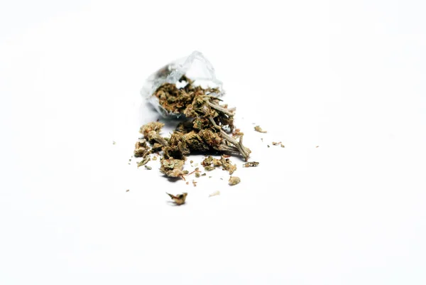 Vista Cerca Marihuana Seca Concepto Drogadicción Concepto Marihuana Medicinal — Foto de Stock