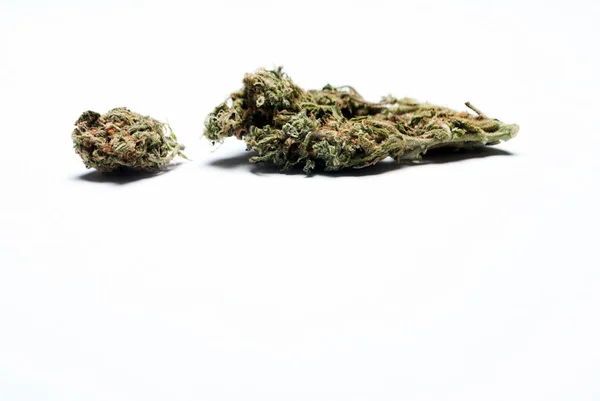 Vista Cerca Marihuana Seca Concepto Drogadicción Concepto Marihuana Medicinal —  Fotos de Stock