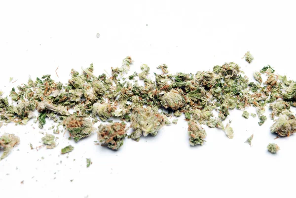 Vista Cerca Marihuana Seca Concepto Drogadicción Concepto Marihuana Medicinal — Foto de Stock