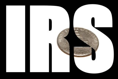 Siyah arka plan üzerinde sikkeler ile Irs yazıt