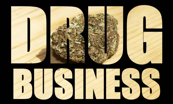 Marihuana Cannabis Conceptuele Poster Drug Business — Stockfoto