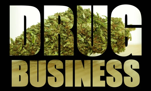 Marihuana Cannabis Conceptuele Poster Drug Business — Stockfoto