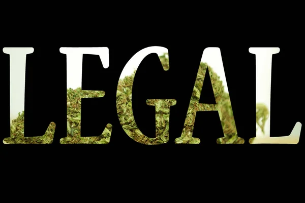 Ldgal Text Black Background Marijuana — Stock Photo, Image