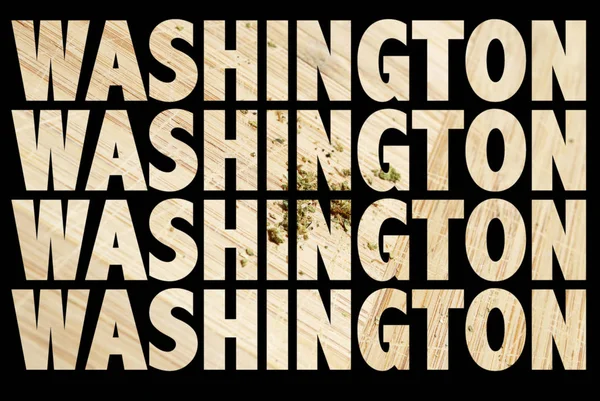 Washington Inscriptions Marijuana Black Background — Stock Photo, Image