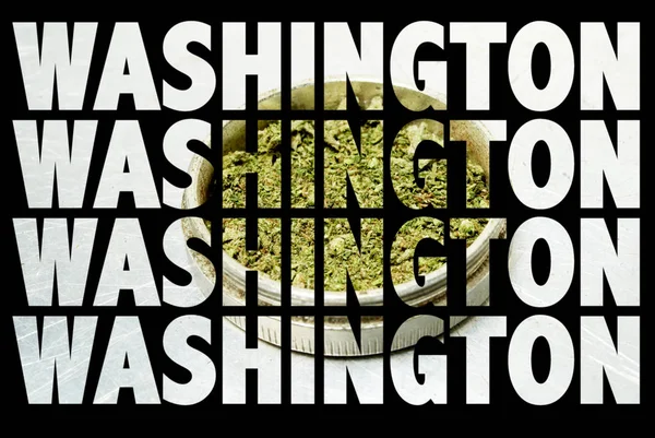 Washington Inschriften Mit Medizinischem Marihuana Inneren — Stockfoto