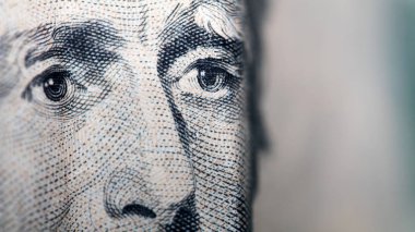 Para, Amerika Birleşik Devletleri 'nden dolar Bill, closeup