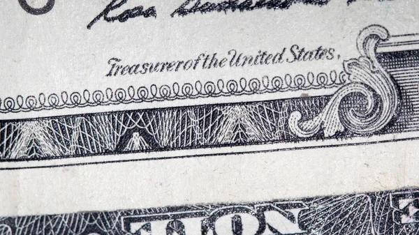 Dinero Primer Plano Del Billete Dólar Los Estados Unidos América — Foto de Stock